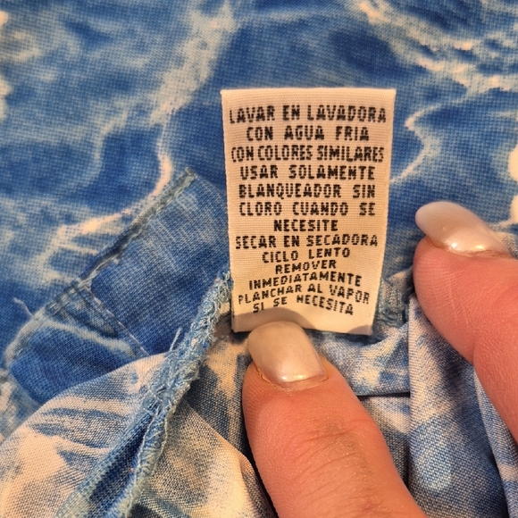 Arizona Jean Company Blue and White Golf Casual Button Down Shirt - Picture 7 of 9